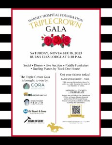 A flyer for the Triple Crown Gala 